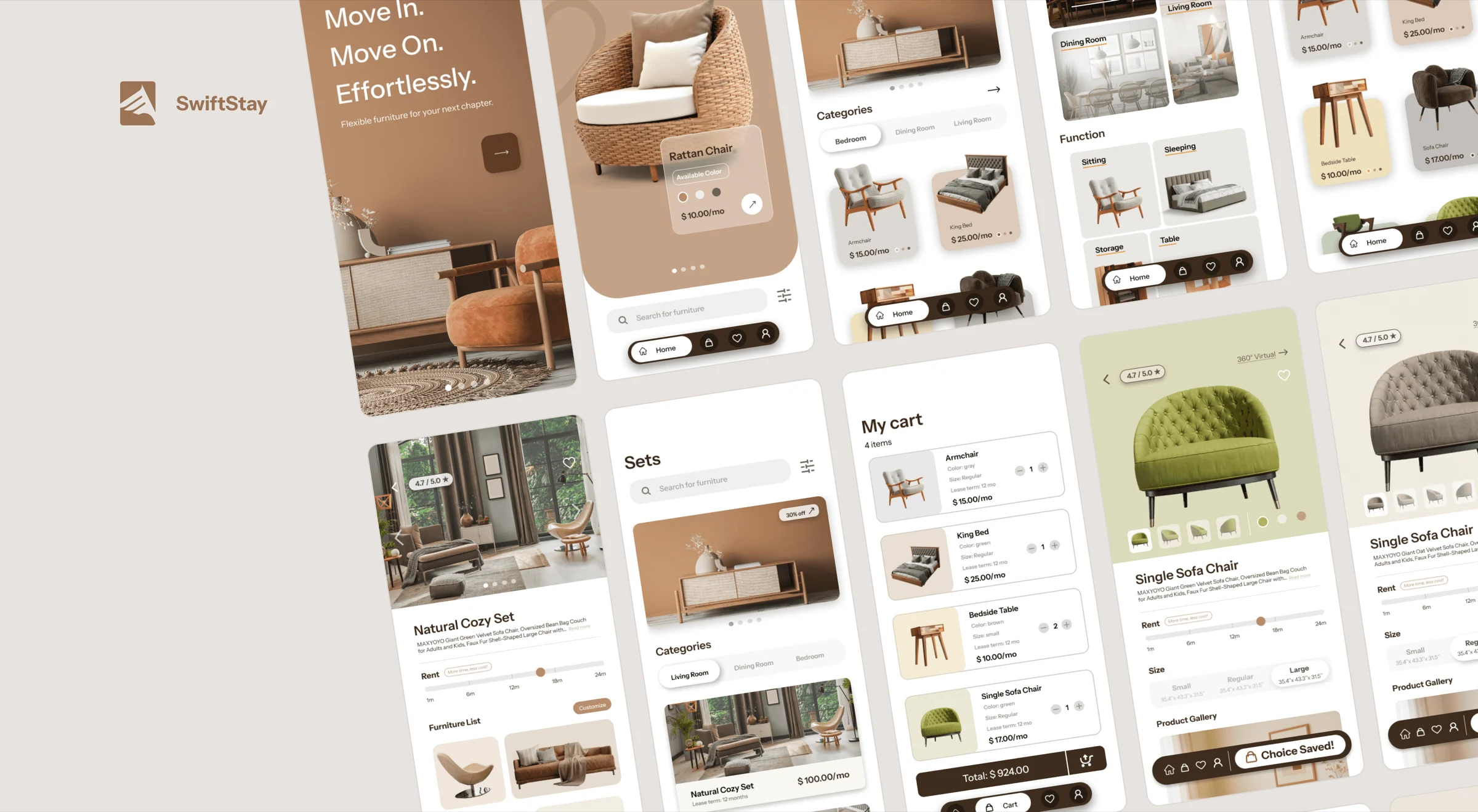 SwiftHome flexible furniture rental.