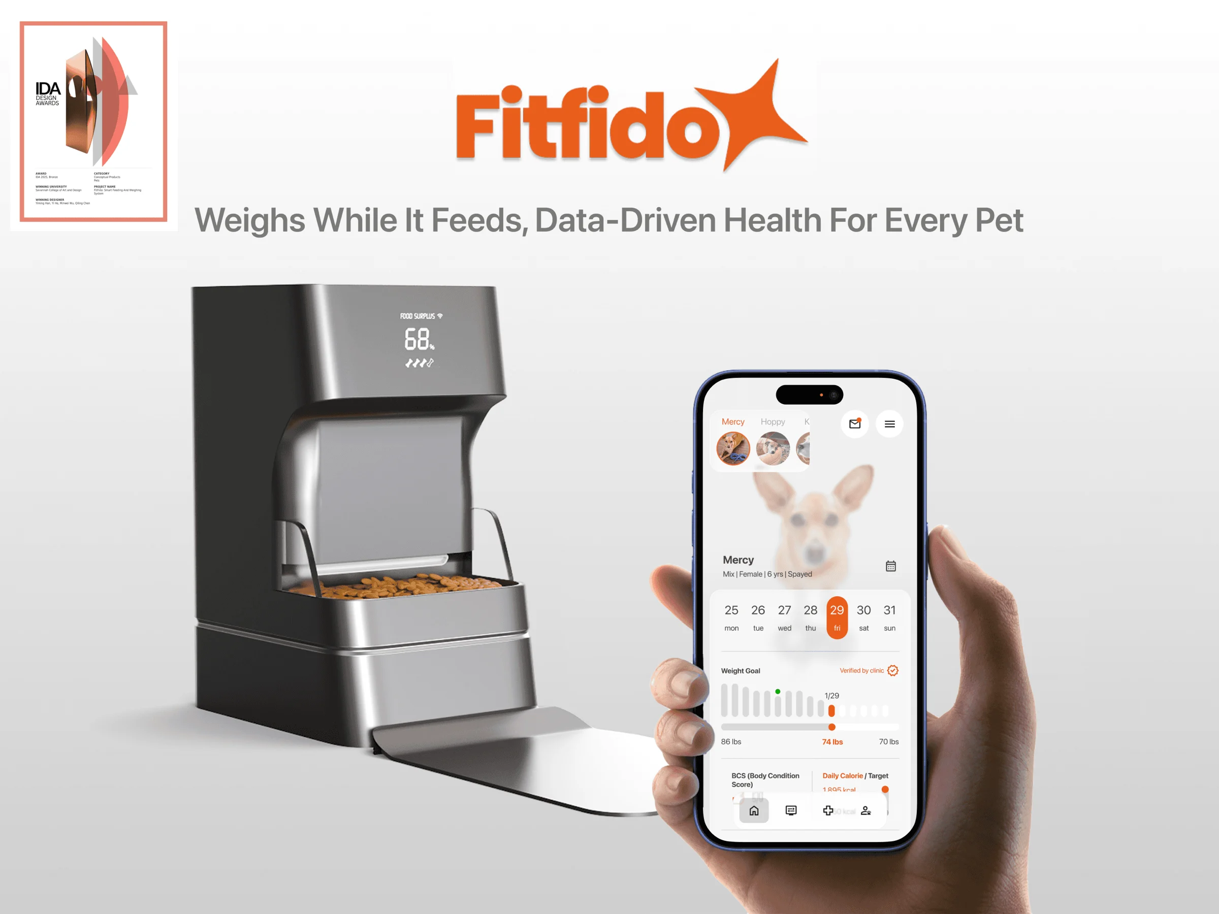FitFido smart feeder product render.