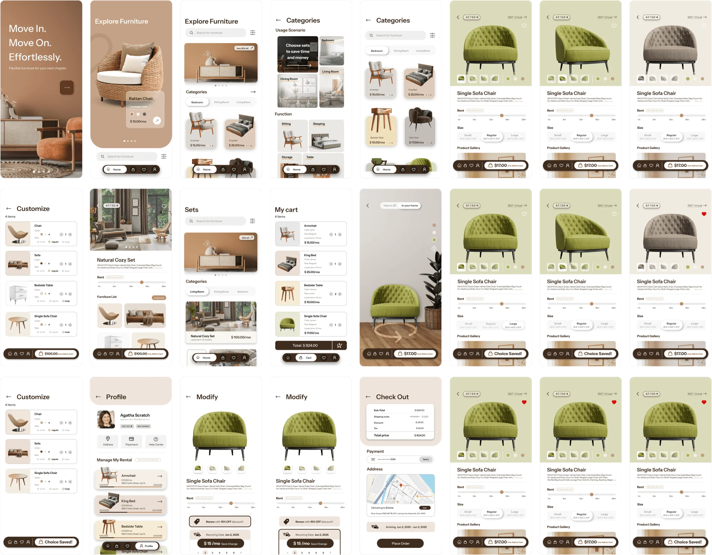 High-fidelity screens for the SwiftHome app.
